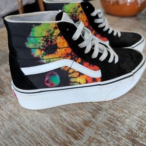 Vans Sk8-Hi Platform Sneakers In Tie Dye